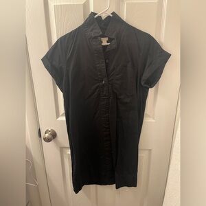 J. Crew Charcoal Button-Up Shirt Dress